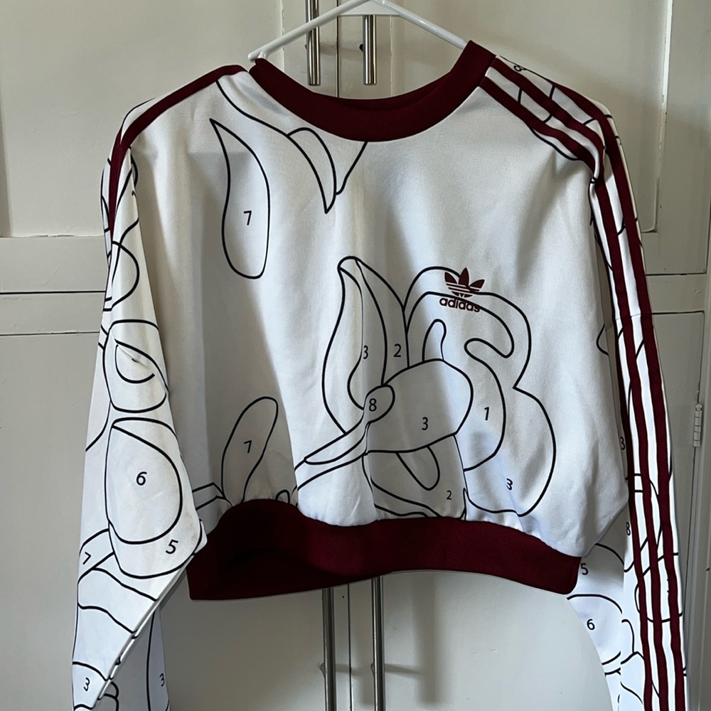 Paint by numbers adidas crop hoodie